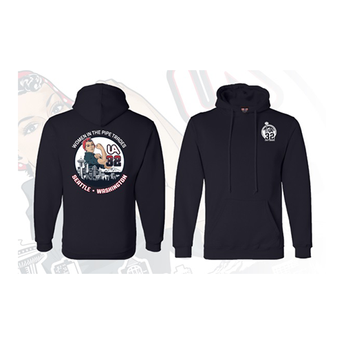 UA Local 32 Women in the Pipe Trades pullover hoodie